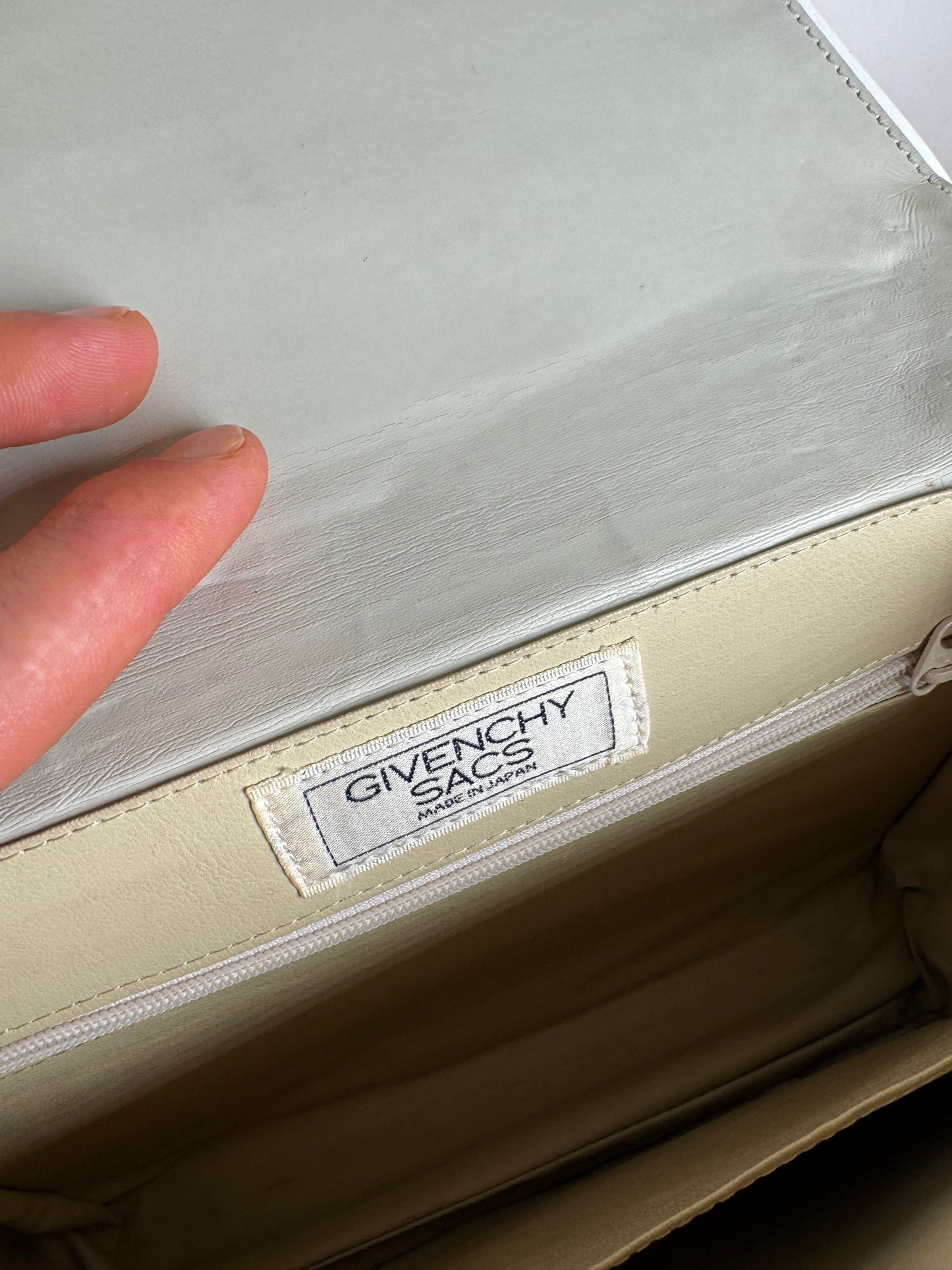 Vintage Givenchy 4G Leather Bag white