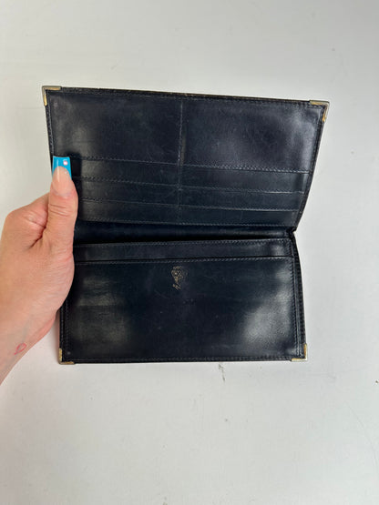 Vintage Gucci GG Supreme Canvas Wallet Beige Navy