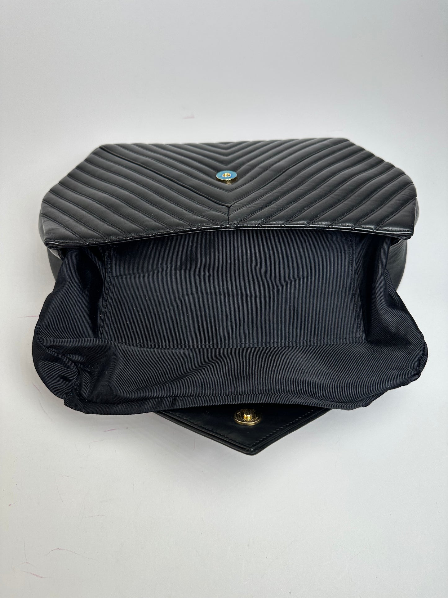 Vintage Givenchy Leather Clutch Abstract Black