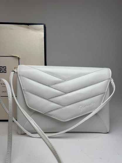Vintage Givenchy 4G Leather Bag white