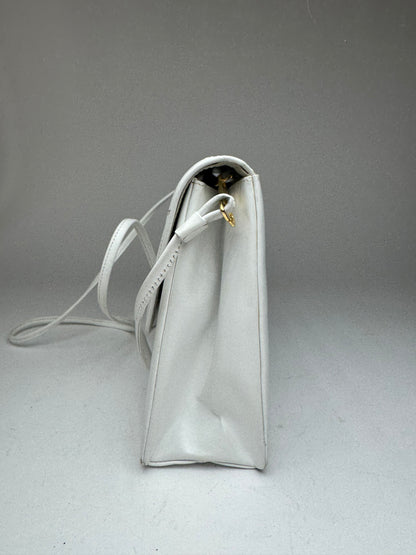 Vintage Givenchy 4G Leather Bag white