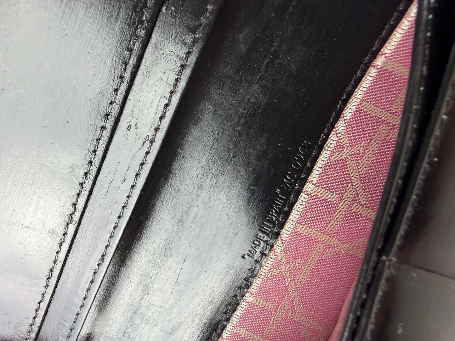 Vintage Dior Leather Wallet Black Silver-tone Clasp