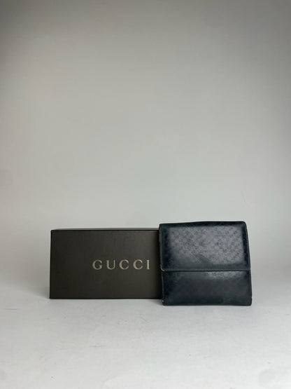 Vintage Gucci Monogram Jackie Leather Wallet Black