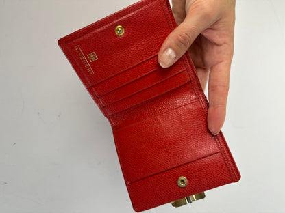 Vintage Givenchy 4G Logo Bifold Wallet Late 1970s Red