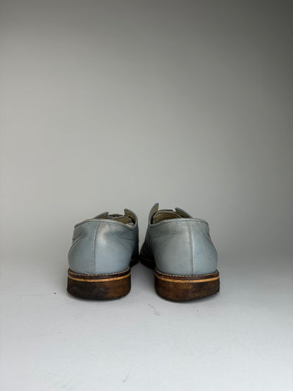 Vintage Comme des Garçons Leather Monk Strap Shoes Light Blue EU26.5