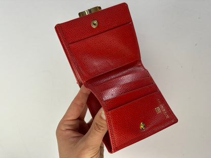 Vintage Givenchy 4G Logo Bifold Wallet Late 1970s Red