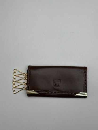 Vintage Givenchy Leather Key Holder Brown