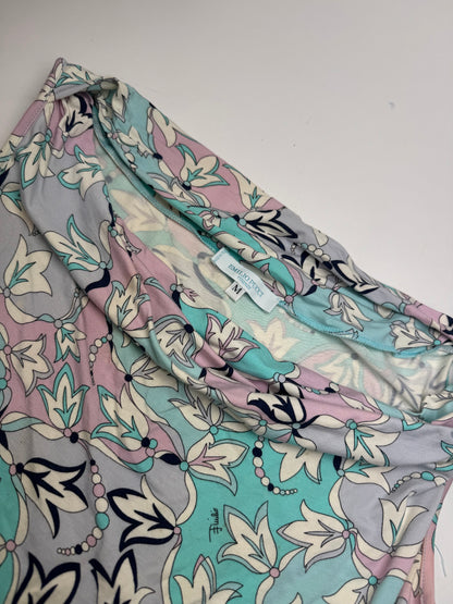 Vintage Emilio Pucci Abstract Top Blue White Purple