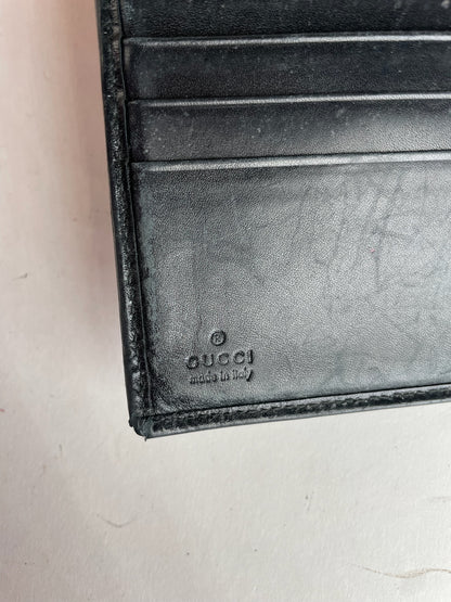 Vintage Gucci Monogram Jackie Leather Wallet Black