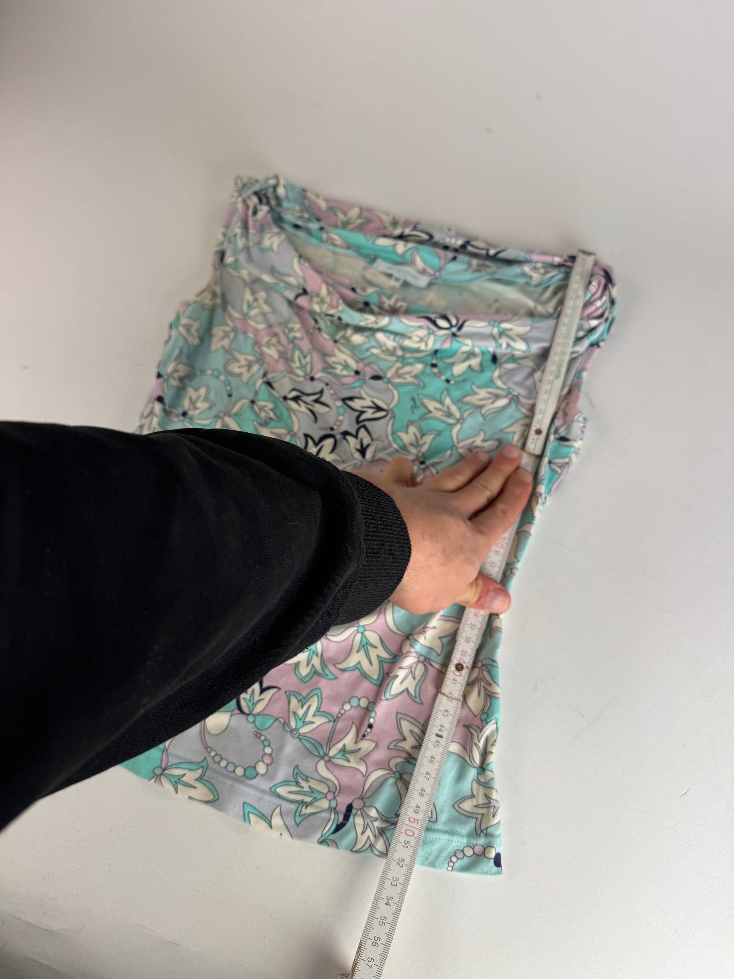 Vintage Emilio Pucci Abstract Top Blue White Purple