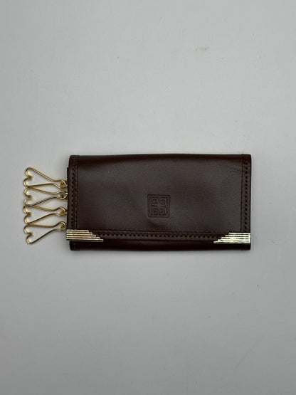Vintage Givenchy Leather Key Holder Brown