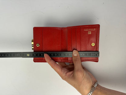 Vintage Givenchy 4G Logo Bifold Wallet Late 1970s Red