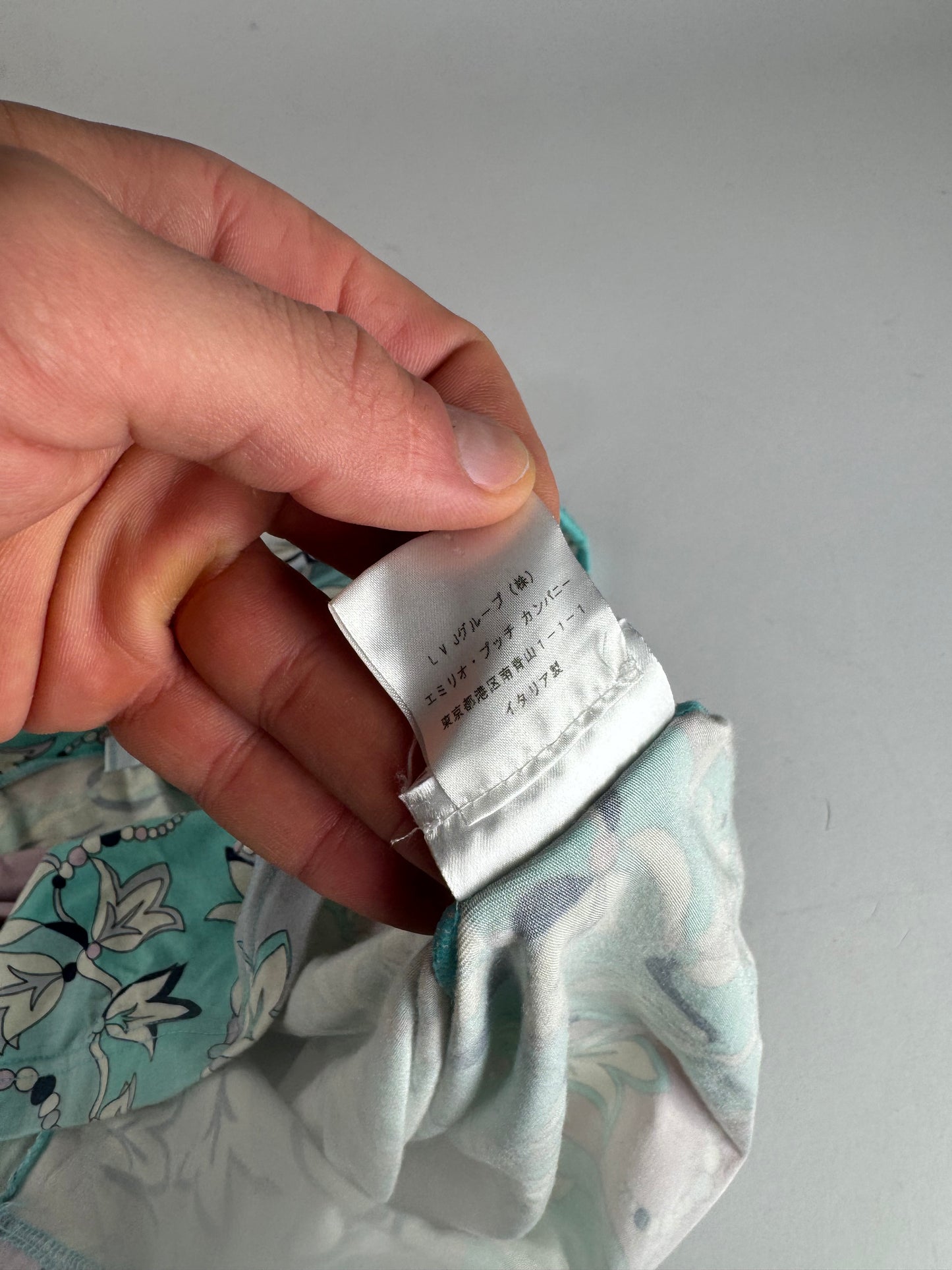 Vintage Emilio Pucci Abstract Top Blue White Purple