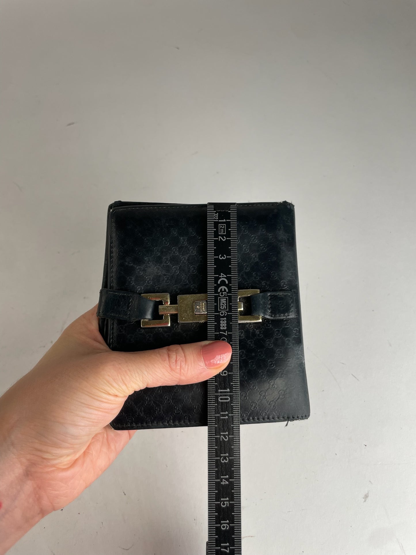Vintage Gucci Monogram Jackie Leather Wallet Black