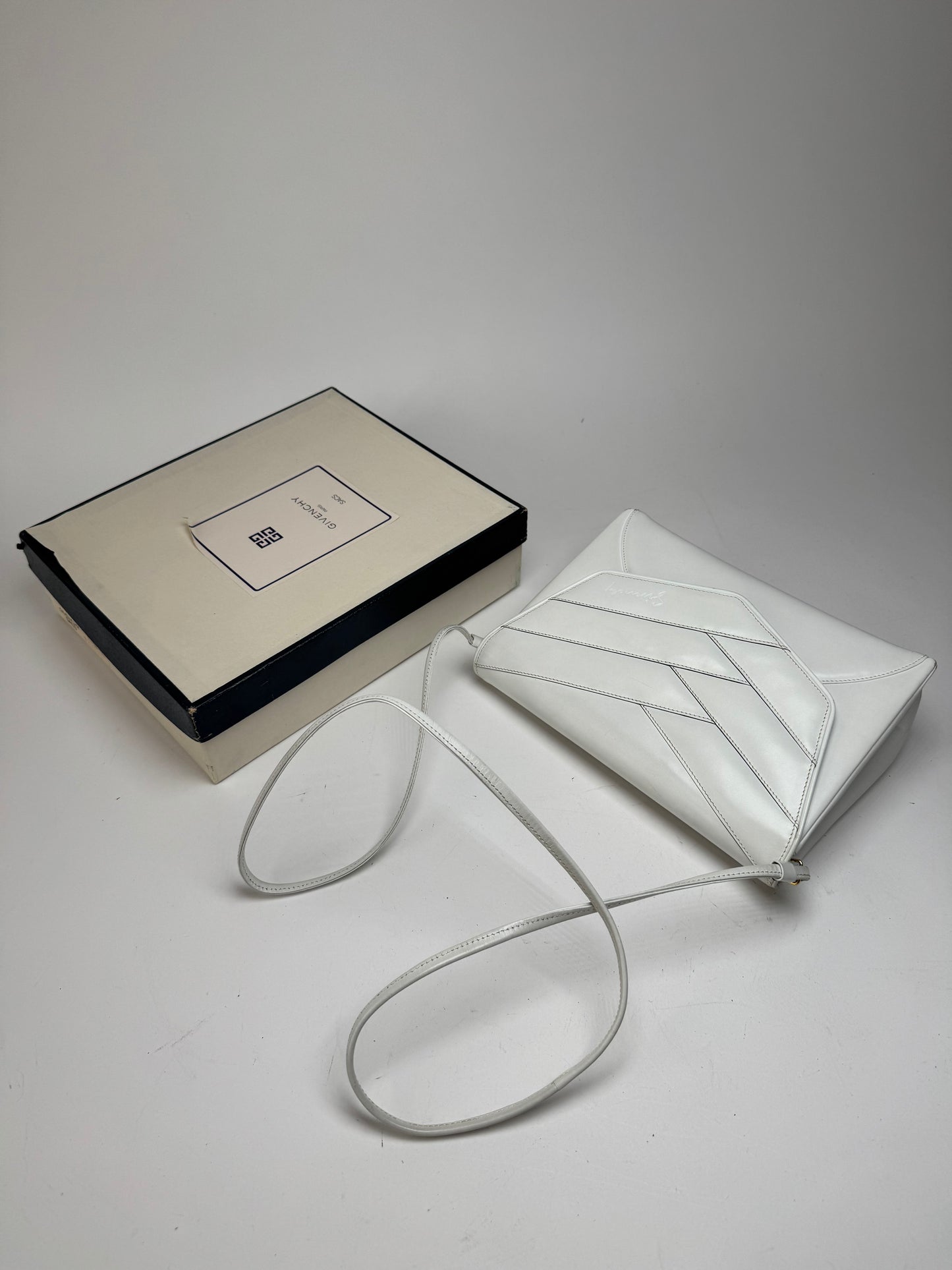 Vintage Givenchy 4G Leather Bag white