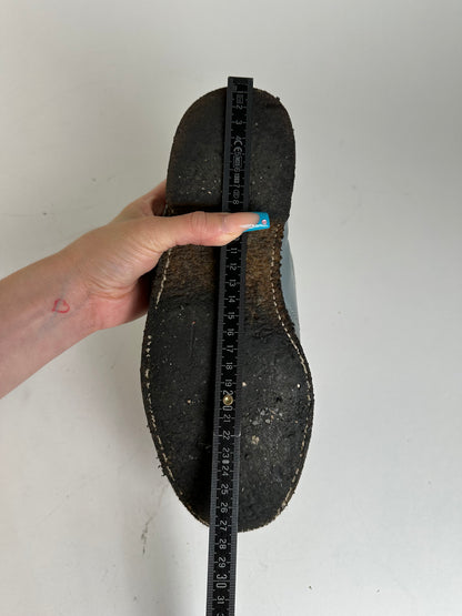 Vintage Comme des Garçons Leather Monk Strap Shoes Light Blue EU26.5