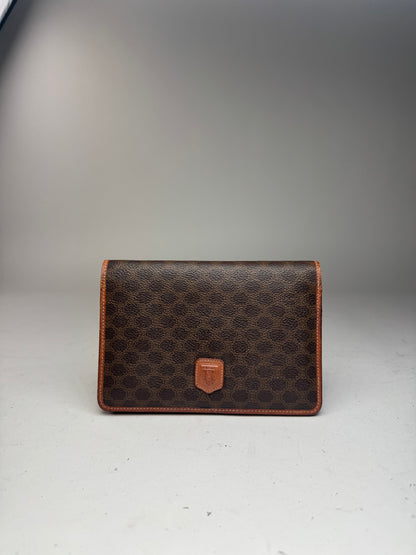 Pochette vintage Celine Triumphe monogramme marron