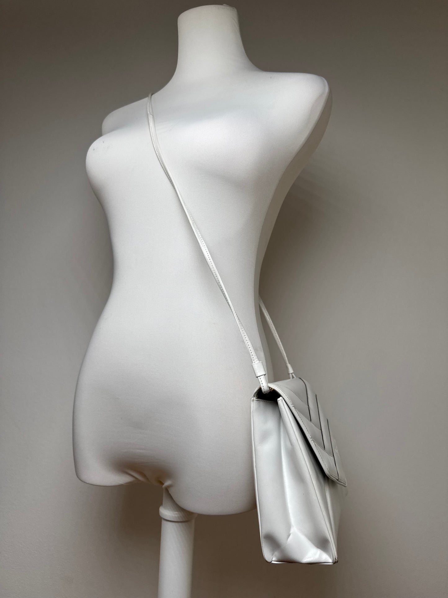 Vintage Givenchy 4G Leather Bag white