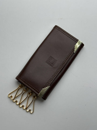 Vintage Givenchy Leather Key Holder Brown