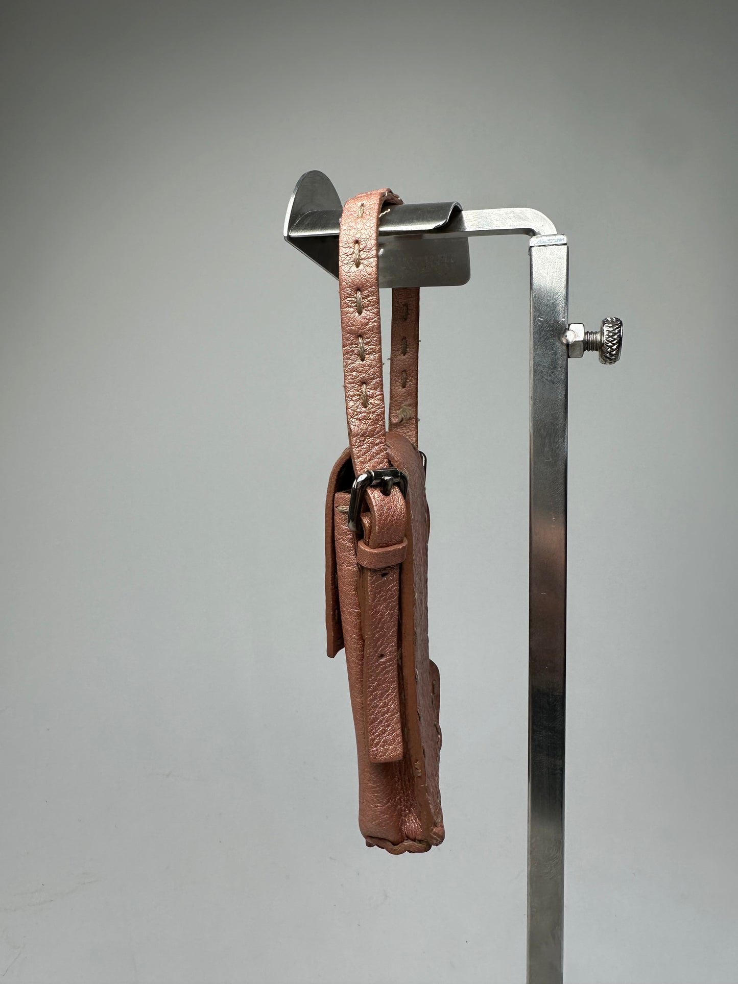 Vintage Fendi Metallic Rose Mini Leather Handbag