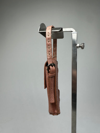 Vintage Fendi Metallic Rose Mini Leather Handbag