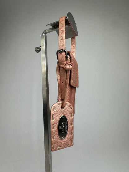 Vintage Fendi Metallic Rose Mini Leather Handbag