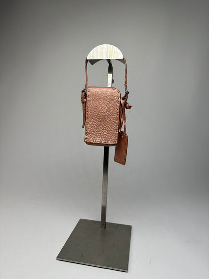 Vintage Fendi Metallic Rose Mini Leather Handbag