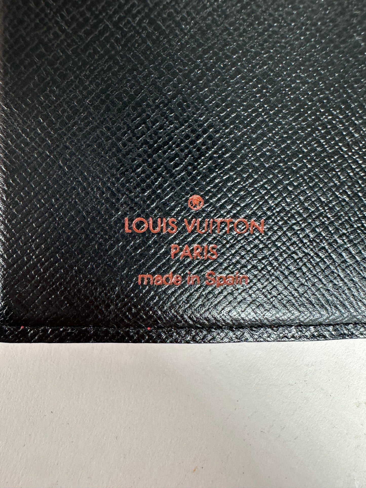 Vintage Louis Vuitton Epi Leather Wallet Red Black Gold