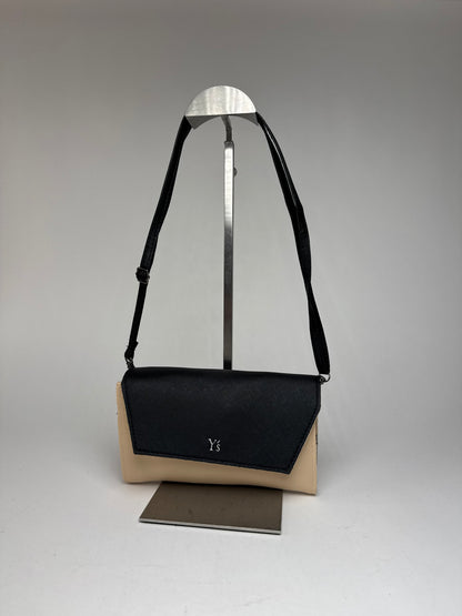Vintage Yohji Yamamoto 2 Way leather bag black/beige
