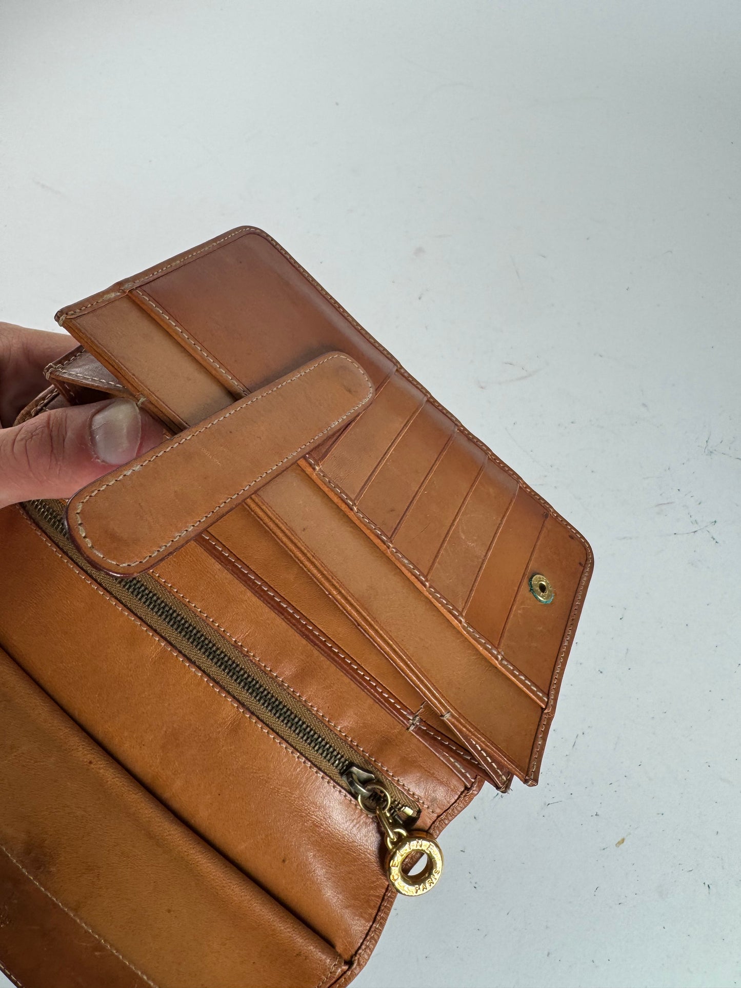 Pochette vintage Celine Triumphe monogramme marron