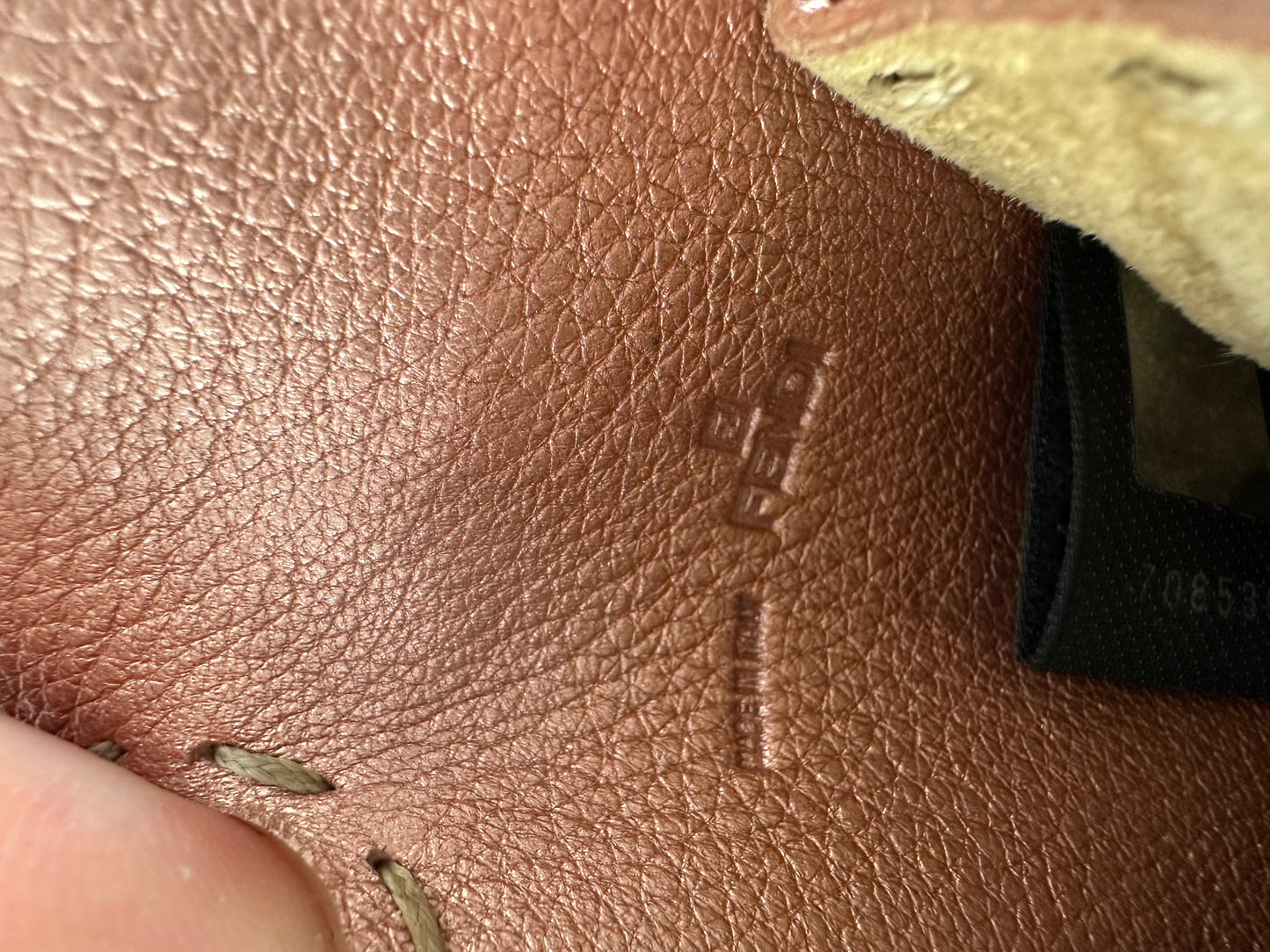 Vintage Fendi Metallic Rose Mini Leather Handbag