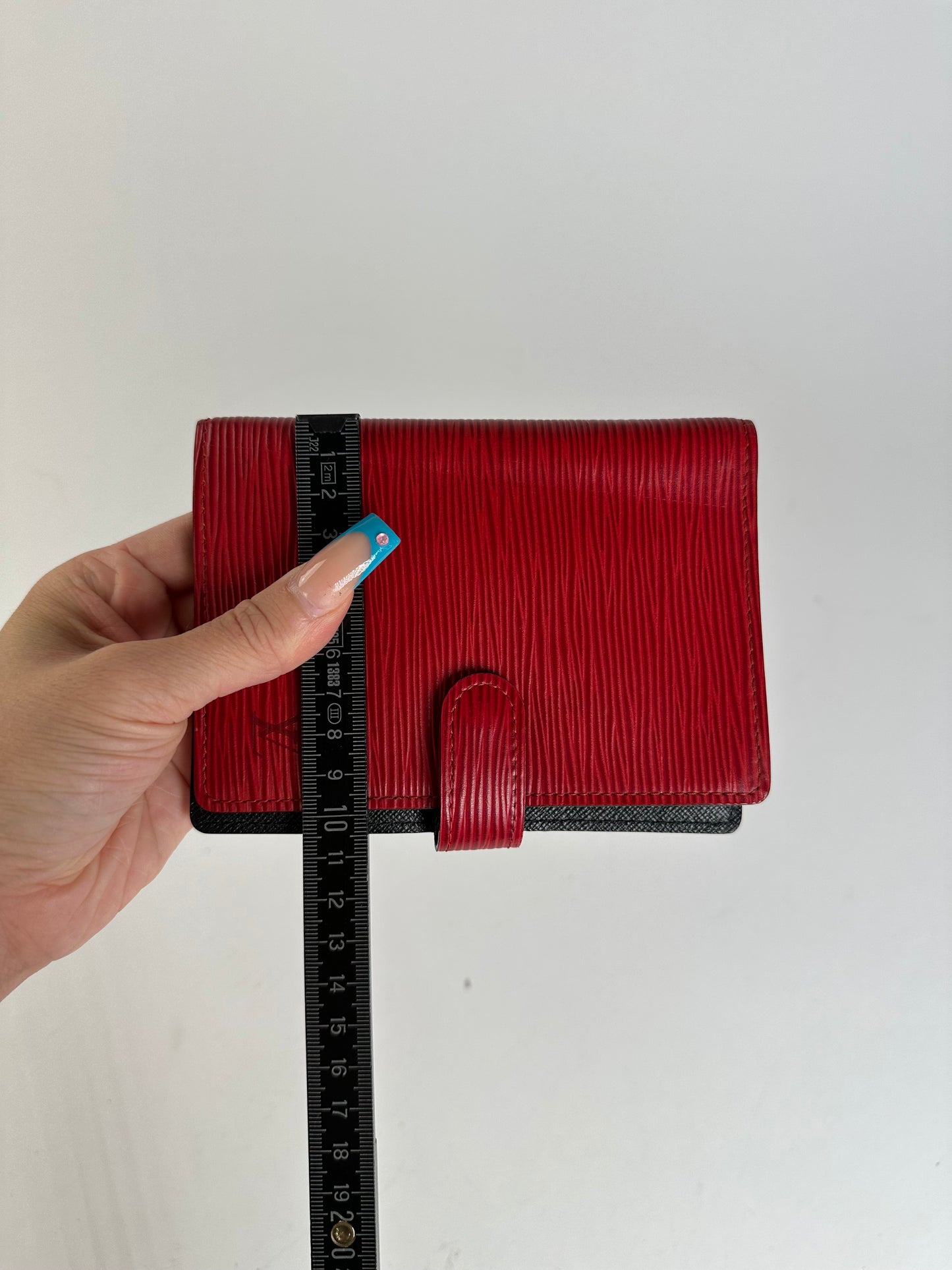 Vintage Louis Vuitton Epi Leather Wallet Red Black Gold