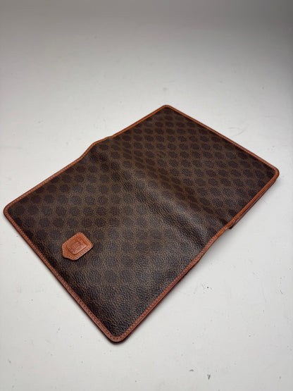 Pochette vintage Celine Triumphe monogramme marron