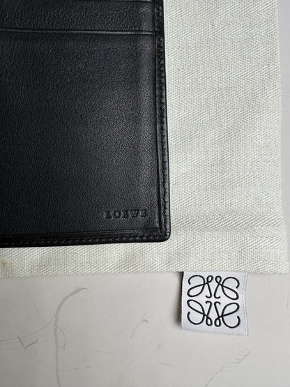 Vintage Loewe Leather Long Wallet Black