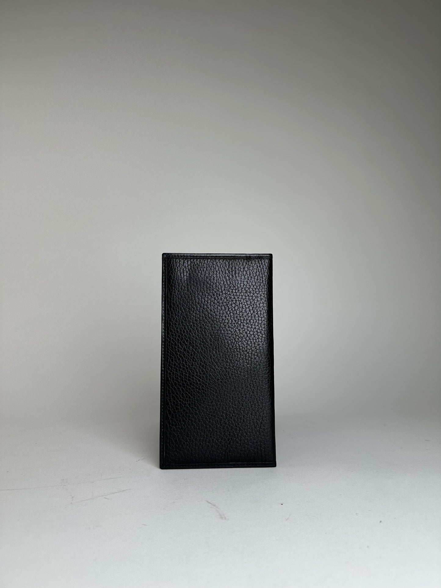 Vintage Celine Leather Wallet Black Gold