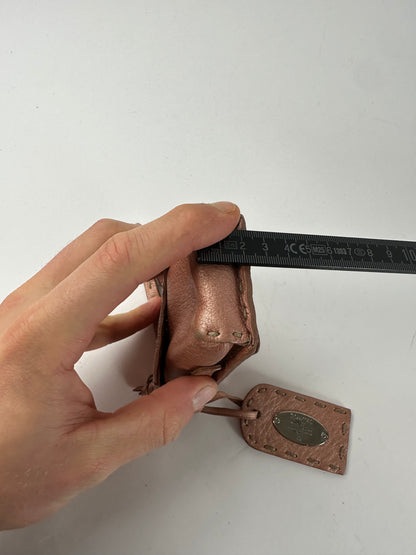 Vintage Fendi Metallic Rose Mini Leather Handbag