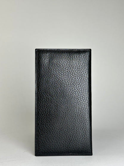 Vintage Celine Leather Wallet Black Gold
