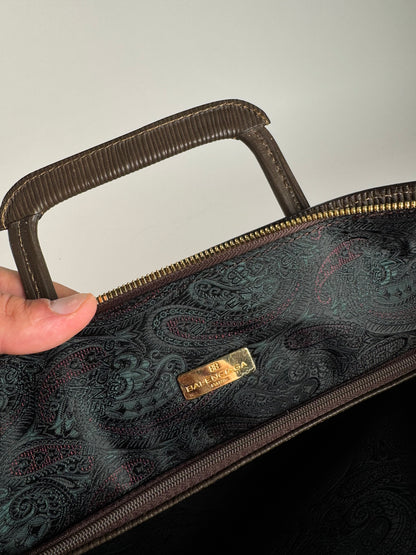 Sac Balenciaga vintage en cuir et laine marron