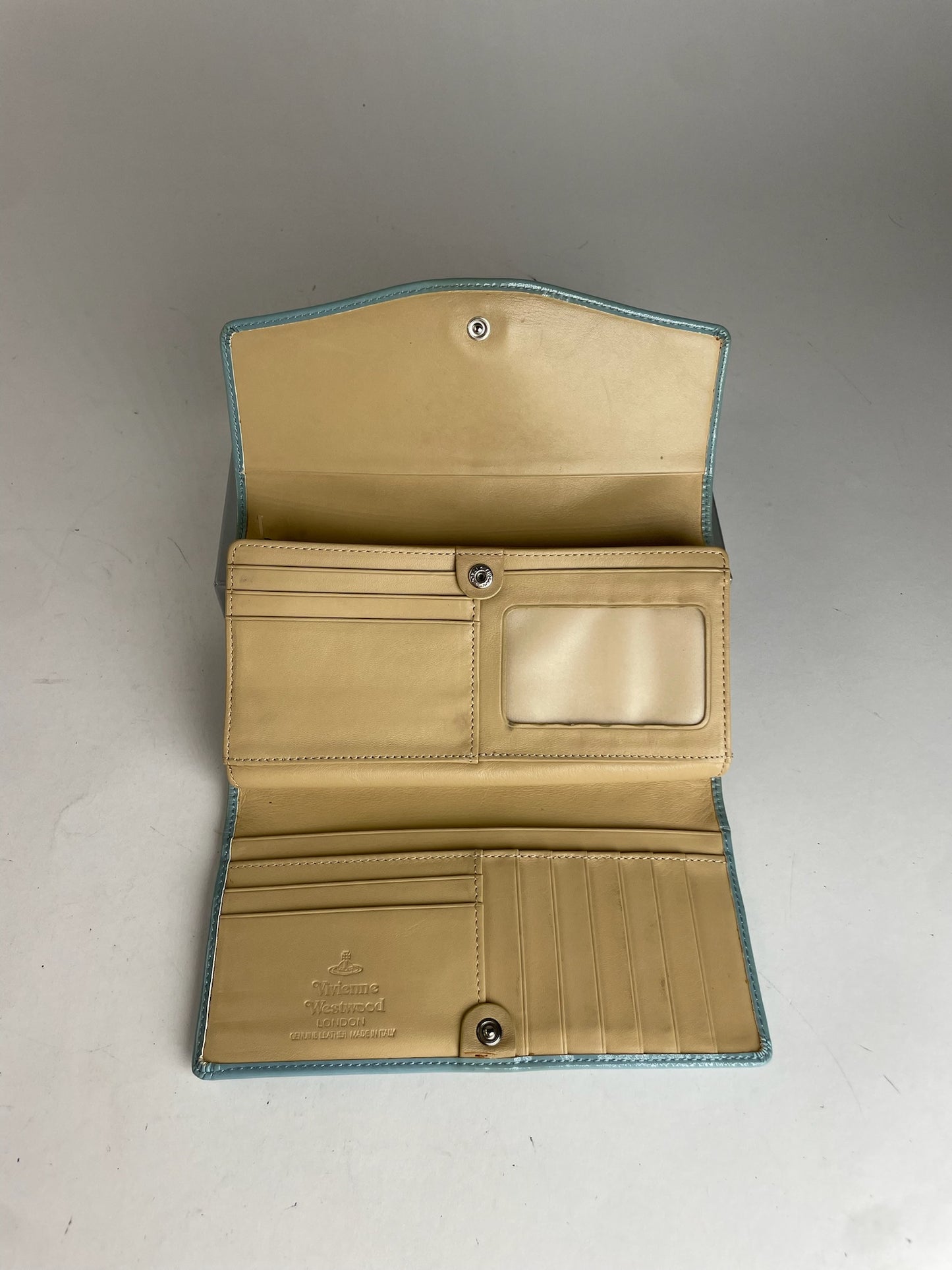 Vintage Vivienne Westwood Patent Leather Wallet Baby Blue
