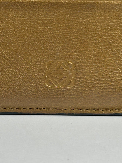 Vintage Loewe Leather Card Holder Bronze