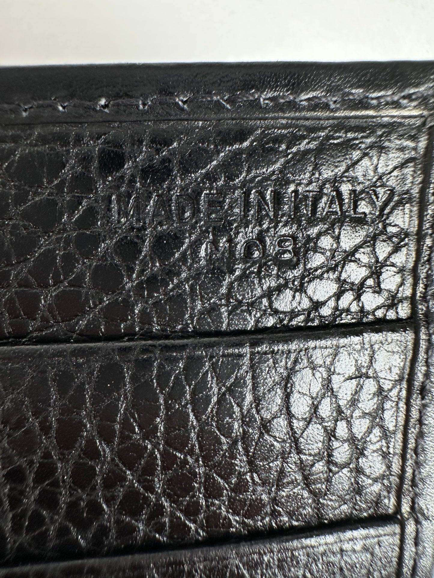 Vintage Celine Leather Wallet Black Gold