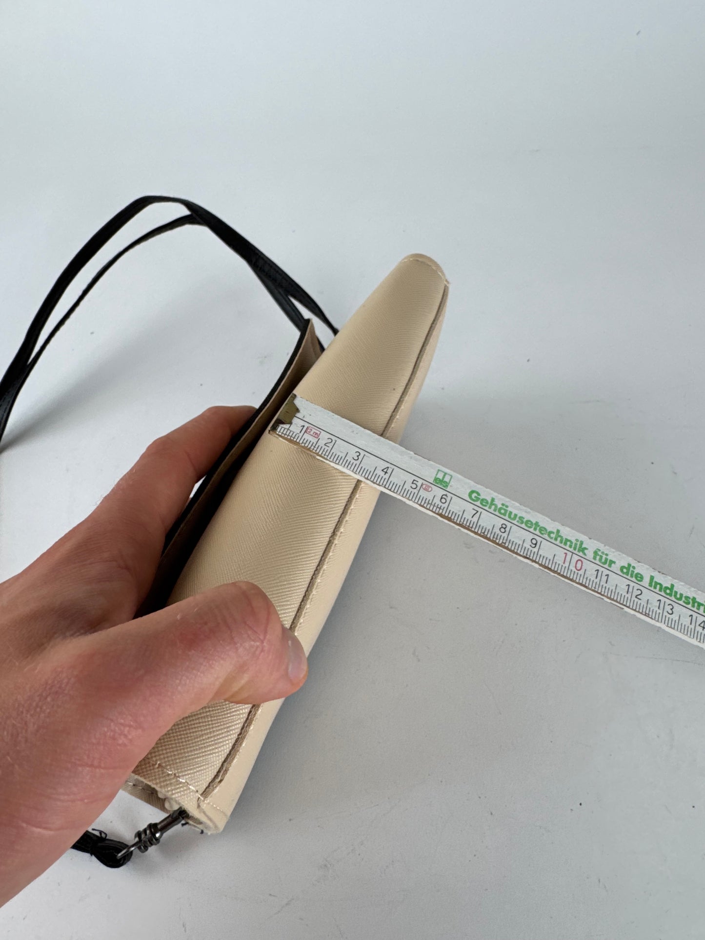 Vintage Yohji Yamamoto 2 Way leather bag black/beige