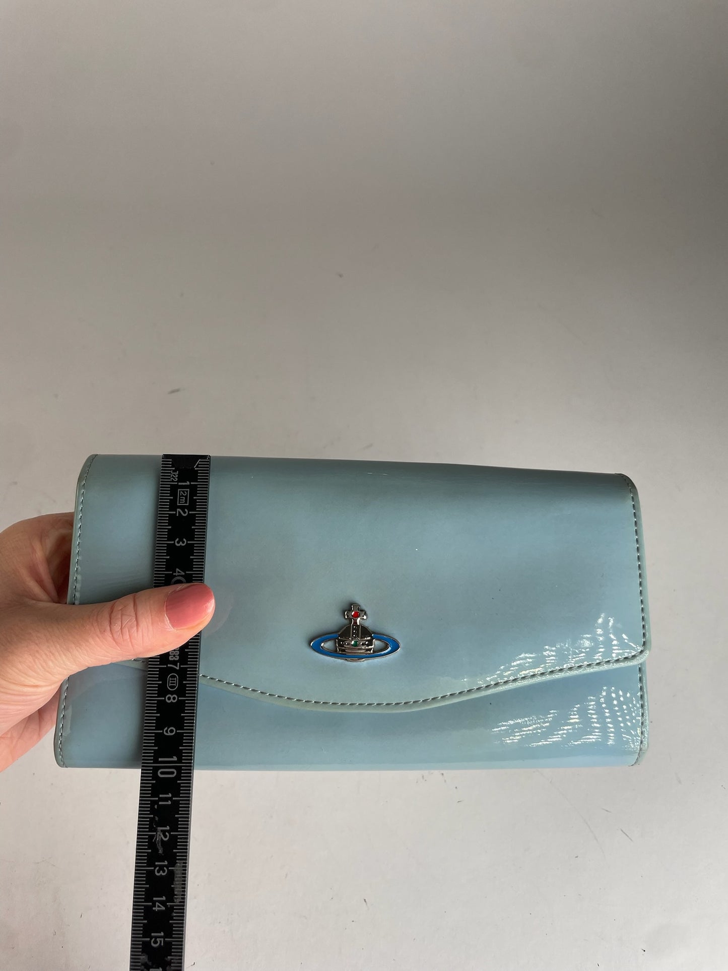 Vintage Vivienne Westwood Patent Leather Wallet Baby Blue
