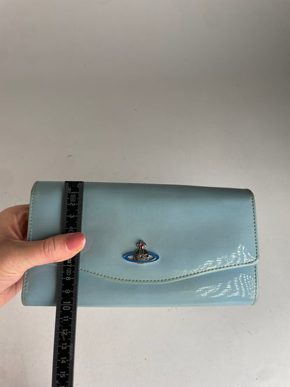 Vintage Vivienne Westwood Patent Leather Wallet Baby Blue