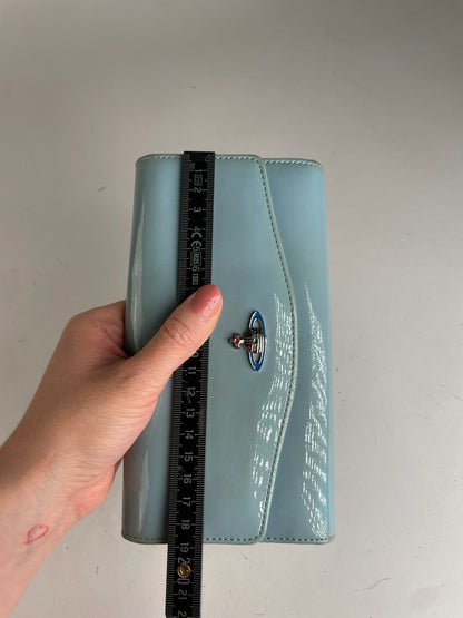 Vintage Vivienne Westwood Patent Leather Wallet Baby Blue
