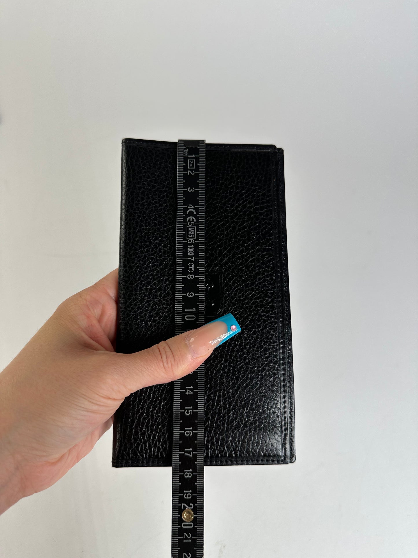 Vintage Celine Leather Wallet Black Gold