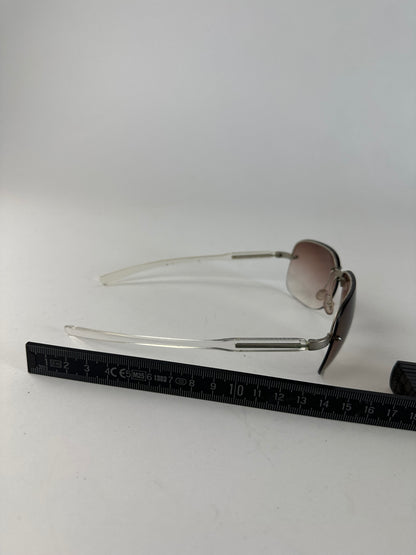 Vintage Prada Transparent Sunglasses Brown White