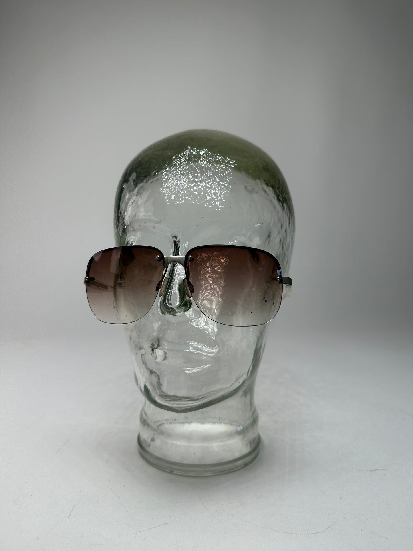 Vintage Prada Transparent Sunglasses Brown White