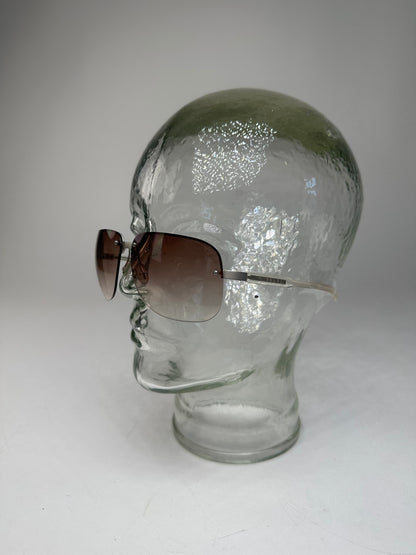 Vintage Prada Transparent Sunglasses Brown White