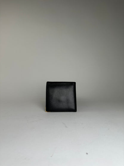 Vintage Saint Laurent Leather Wallet Black Gold